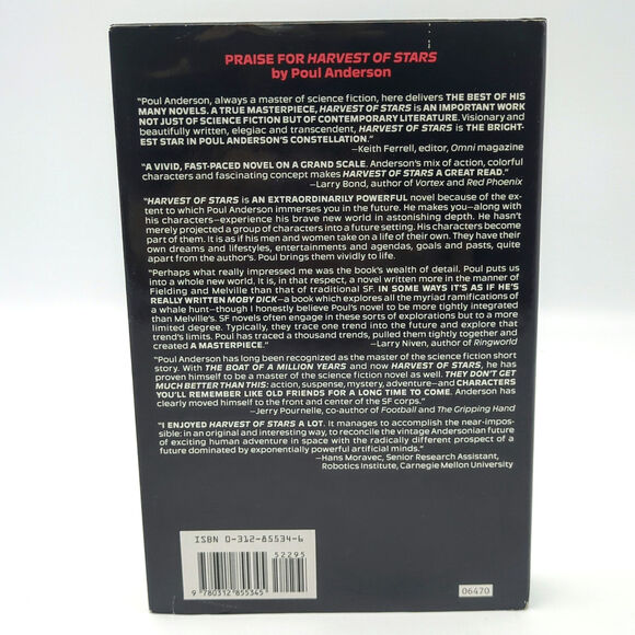 The Stars are Also Fire Poul Anderson Used Hardcover 1994 Tor Books Dust Jacket - Picture 2 of 4